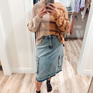 Midi jean skirt